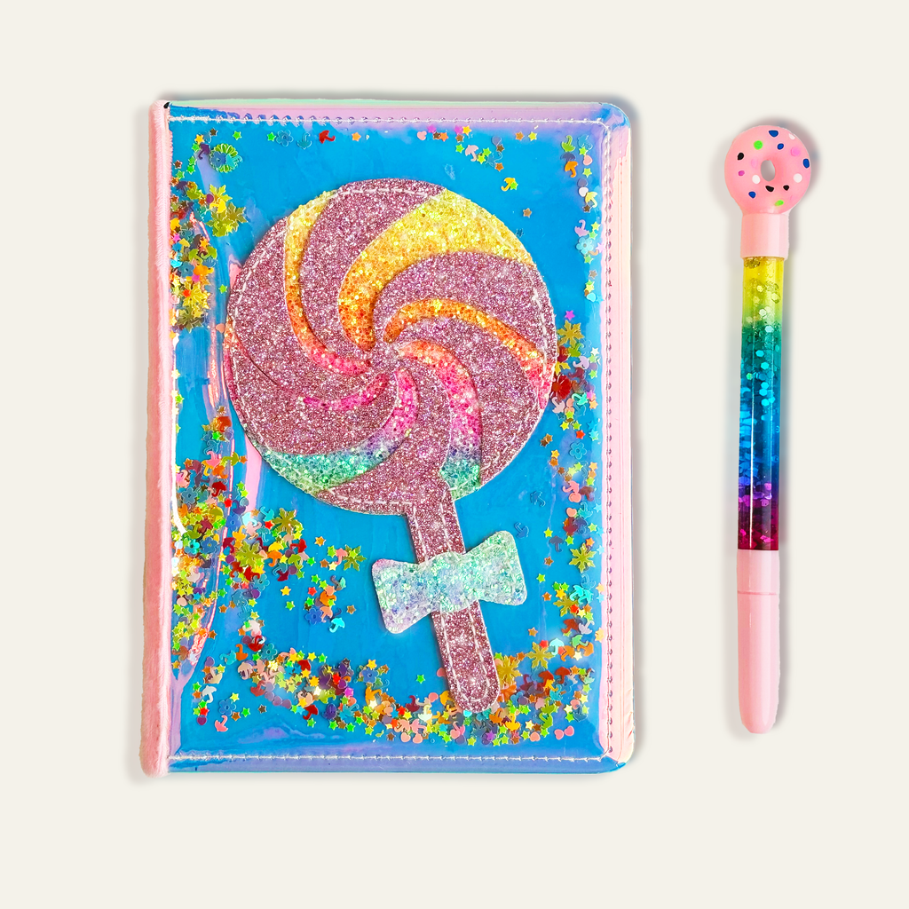 CandyPop Journal Set colorful kids stationery gift set with donut pen