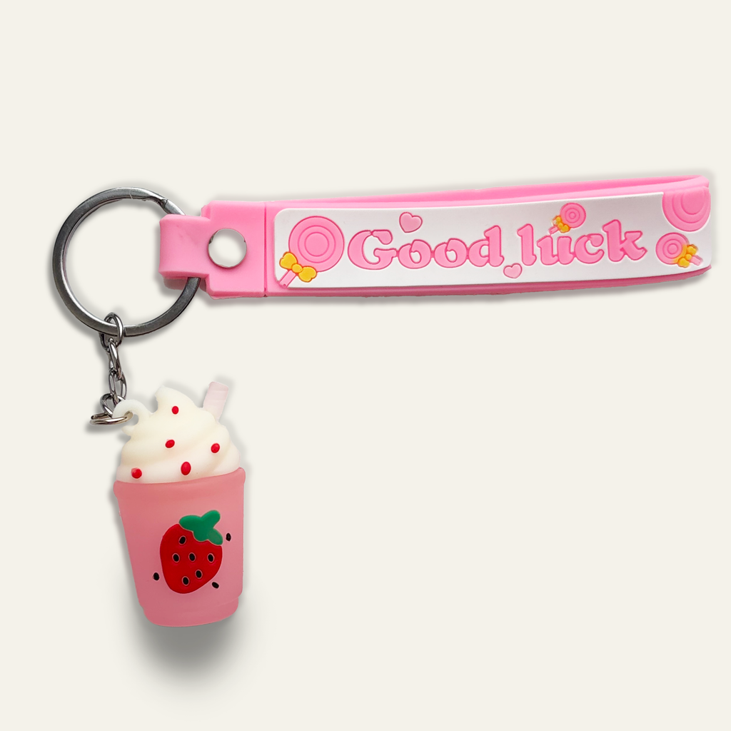 Cute keychain accessory included in kids stationery bundle